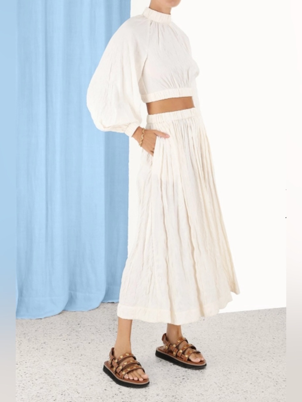 Zimmermann midi skirt pearl NWT - Picture 3 of 9